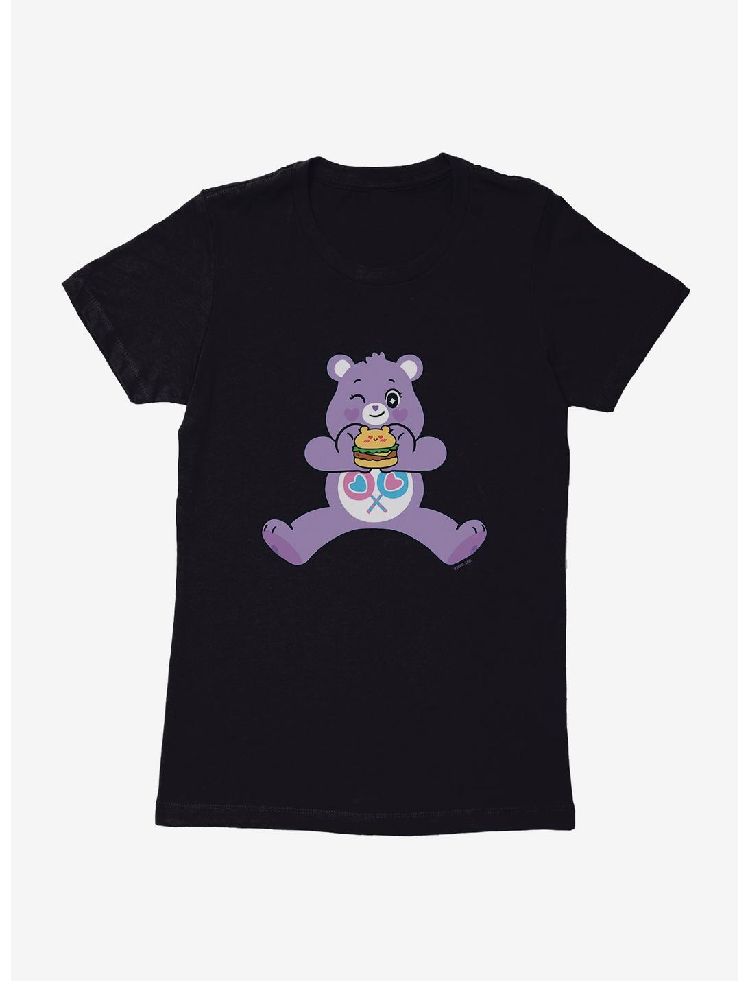 Care Bears Share Bear Burger Time Womens T-Shirt, BLACK, hi-res