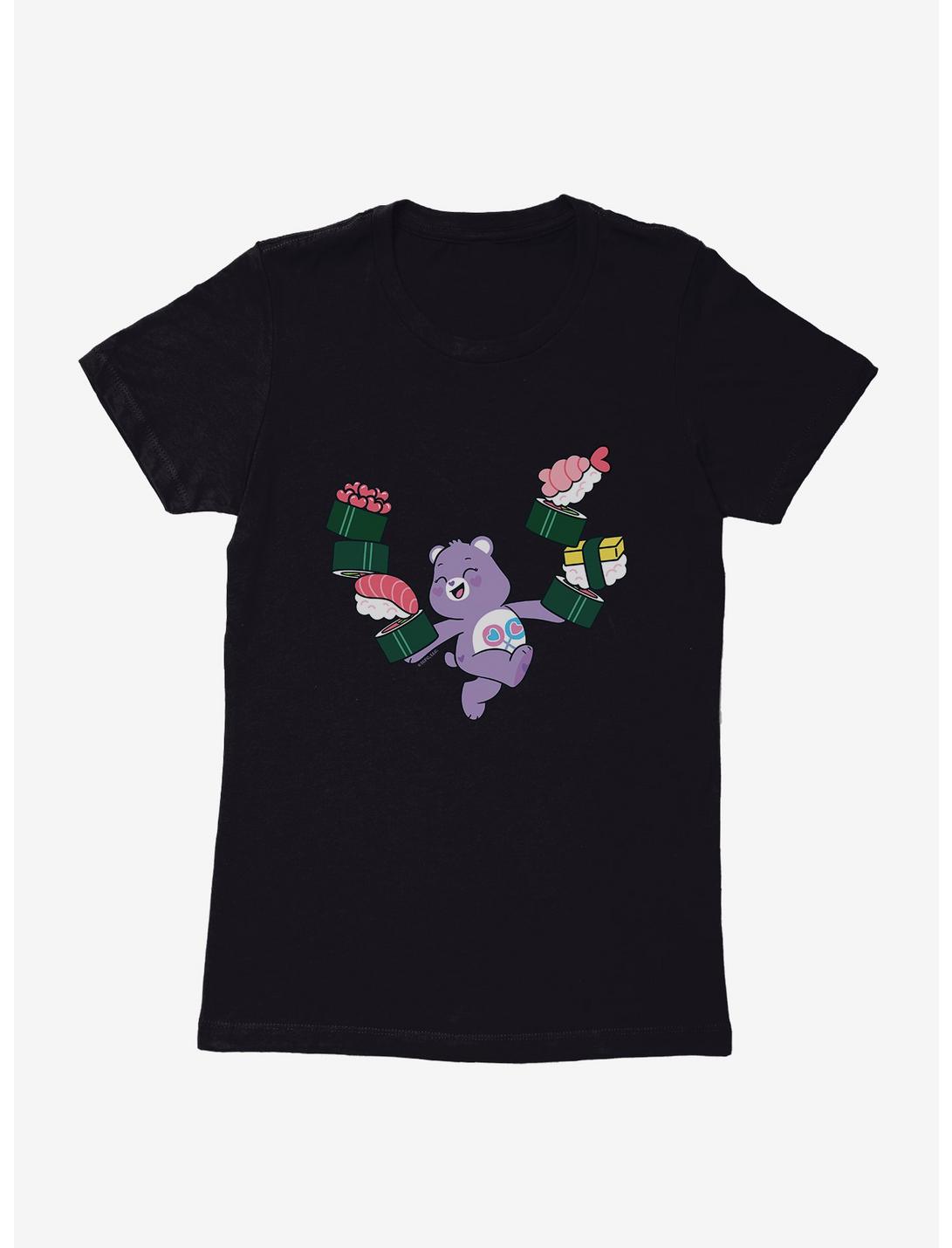 Care Bears Share Bear Sushi Stacks Womens T-Shirt, BLACK, hi-res