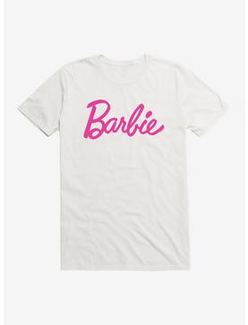 Barbie Classic Pink Script T-Shirt, WHITE, hi-res