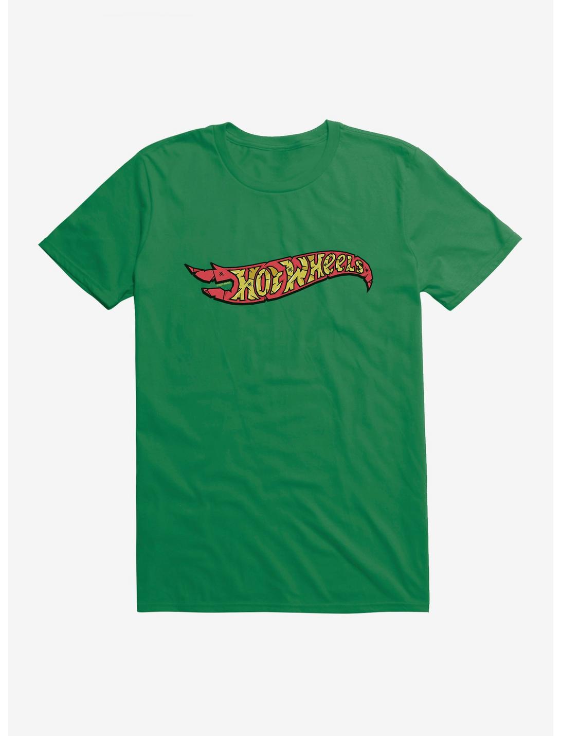 Hot Wheels Distressed Logo T-Shirt, KELLY GREEN, hi-res