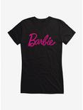Barbie Classic Pink Script Girls T-Shirt, BLACK, hi-res