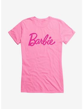 Barbie Classic Pink Script Girls T-Shirt, CHARITY PINK, hi-res