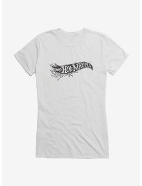 Hot Wheels Black And White Logo Girls T-Shirt, , hi-res