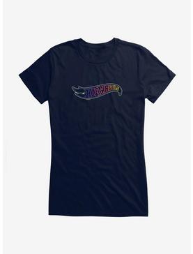 Hot Wheels Neon Bold Logo Girls T-Shirt, NAVY, hi-res