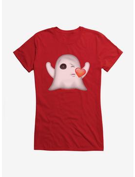 Emoji Ghost Expression Wink Girls T-Shirt, , hi-res