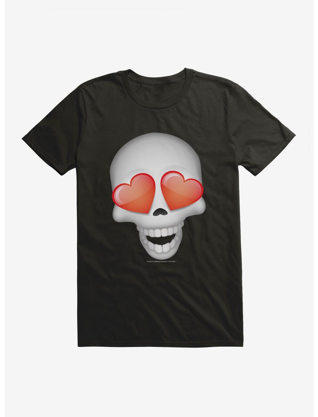 Emoji Skull Expression Love T-Shirt, BLACK, hi-res