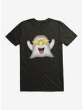 Emoji Ghost Expression Wow T-Shirt, BLACK, hi-res