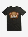 Emoji Monkey Expression Curse T-Shirt, BLACK, hi-res
