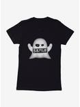 Emoji Ghost Expression Curse Womens T-Shirt, BLACK, hi-res