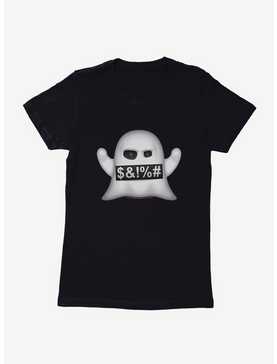 Emoji Ghost Expression Curse Womens T-Shirt, , hi-res