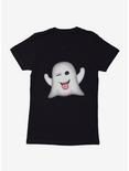 Emoji Ghost Expression Funny Womens T-Shirt, BLACK, hi-res