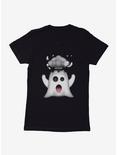 Emoji Ghost Expression Mind Blown Womens T-Shirt, BLACK, hi-res