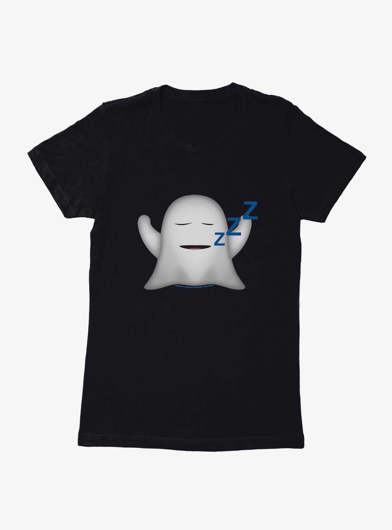 Emoji Ghost Expression Sleepy Womens T-Shirt, , hi-res