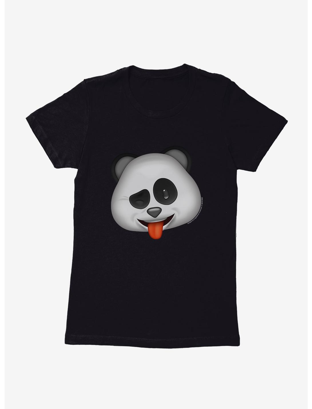 Emoji Panda Expression Funny Womens T-Shirt, BLACK, hi-res