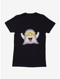 Emoji Ghost Expression Wow Womens T-Shirt, BLACK, hi-res