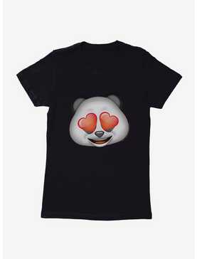 Emoji Panda Expression Love Womens T-Shirt, , hi-res
