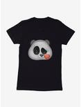 Emoji Panda Expression Wink Womens T-Shirt, BLACK, hi-res