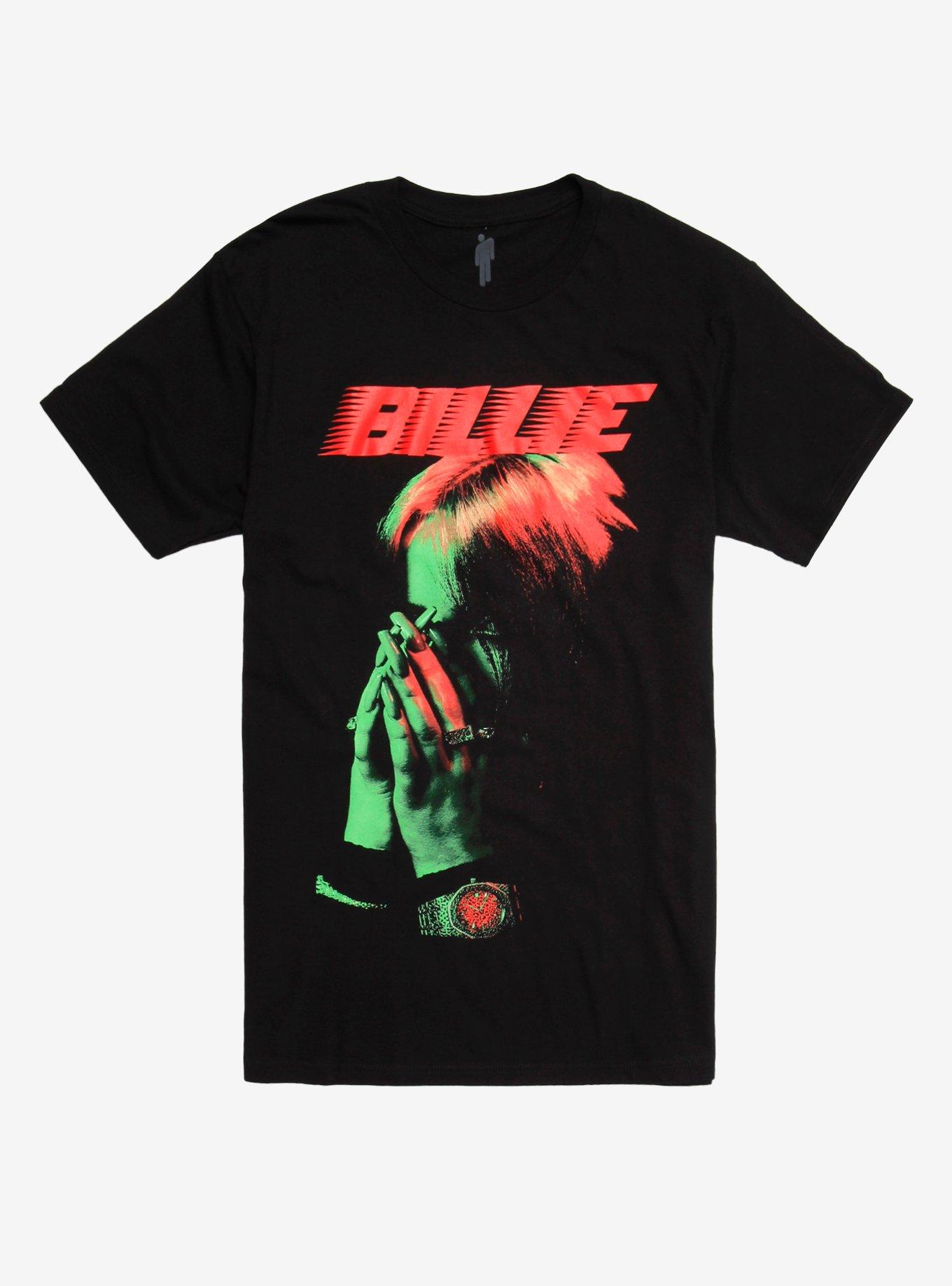 Billie Eilish Hand To Face T-Shirt, BLACK, hi-res