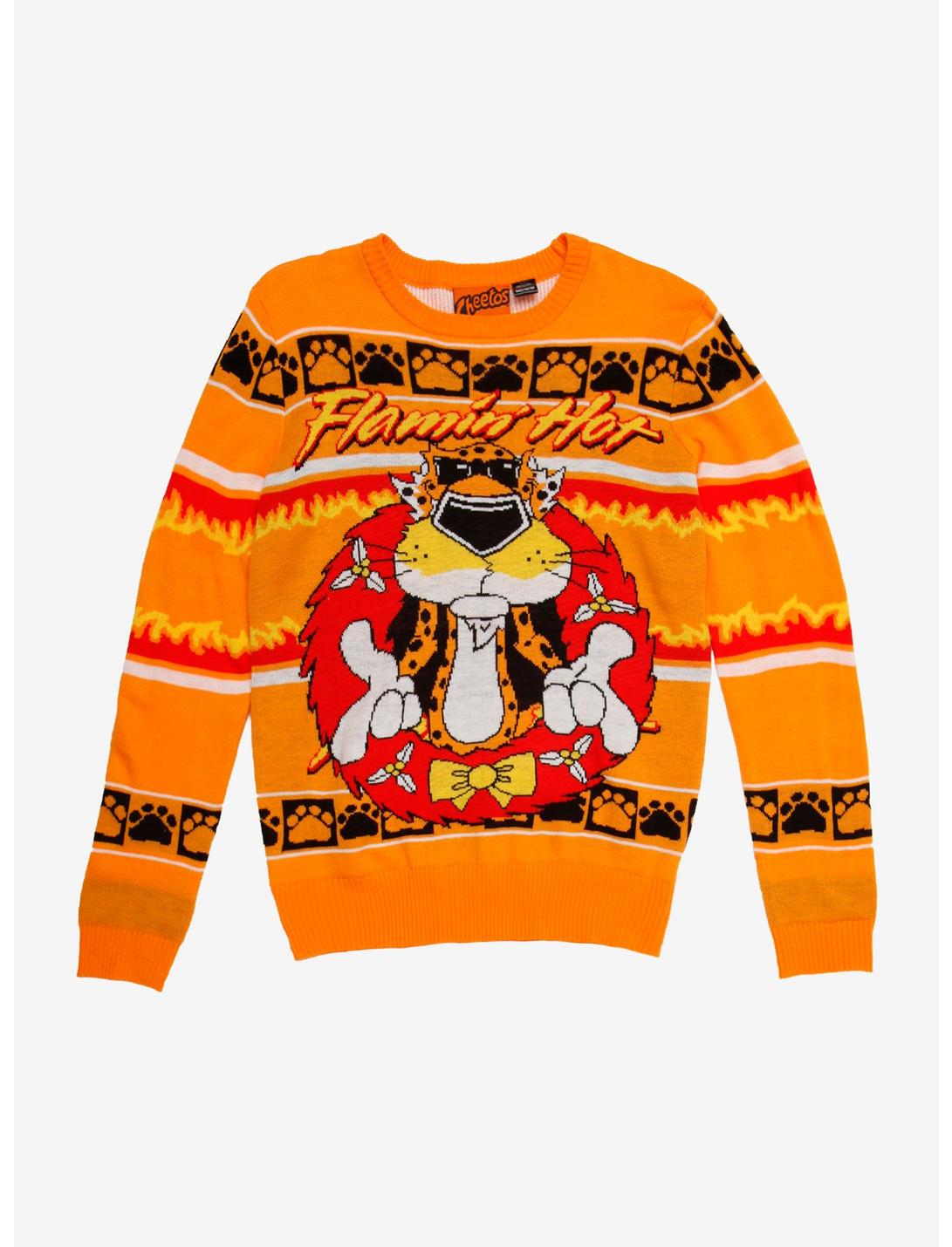Plus Size Cheetos Flamin' Hot Chester Cheetah Holiday Sweater, MULTI, hi-res