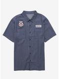 Disney Mickey & Minnie's Runaway Railway Conductor Woven Button-Up, BLUE, hi-res