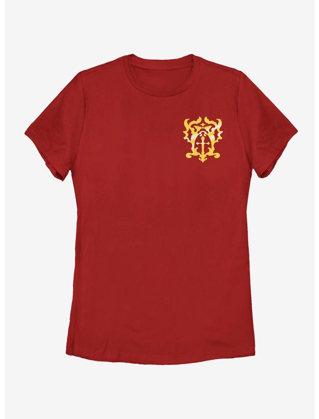 Castlevania Belmont Crest Womens T-Shirt, RED, hi-res