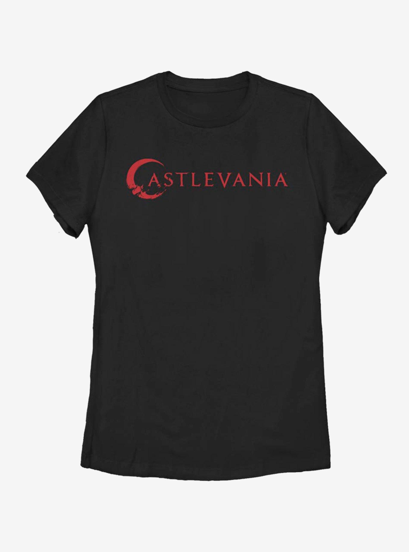 Castlevania Logo Womens T-Shirt, BLACK, hi-res