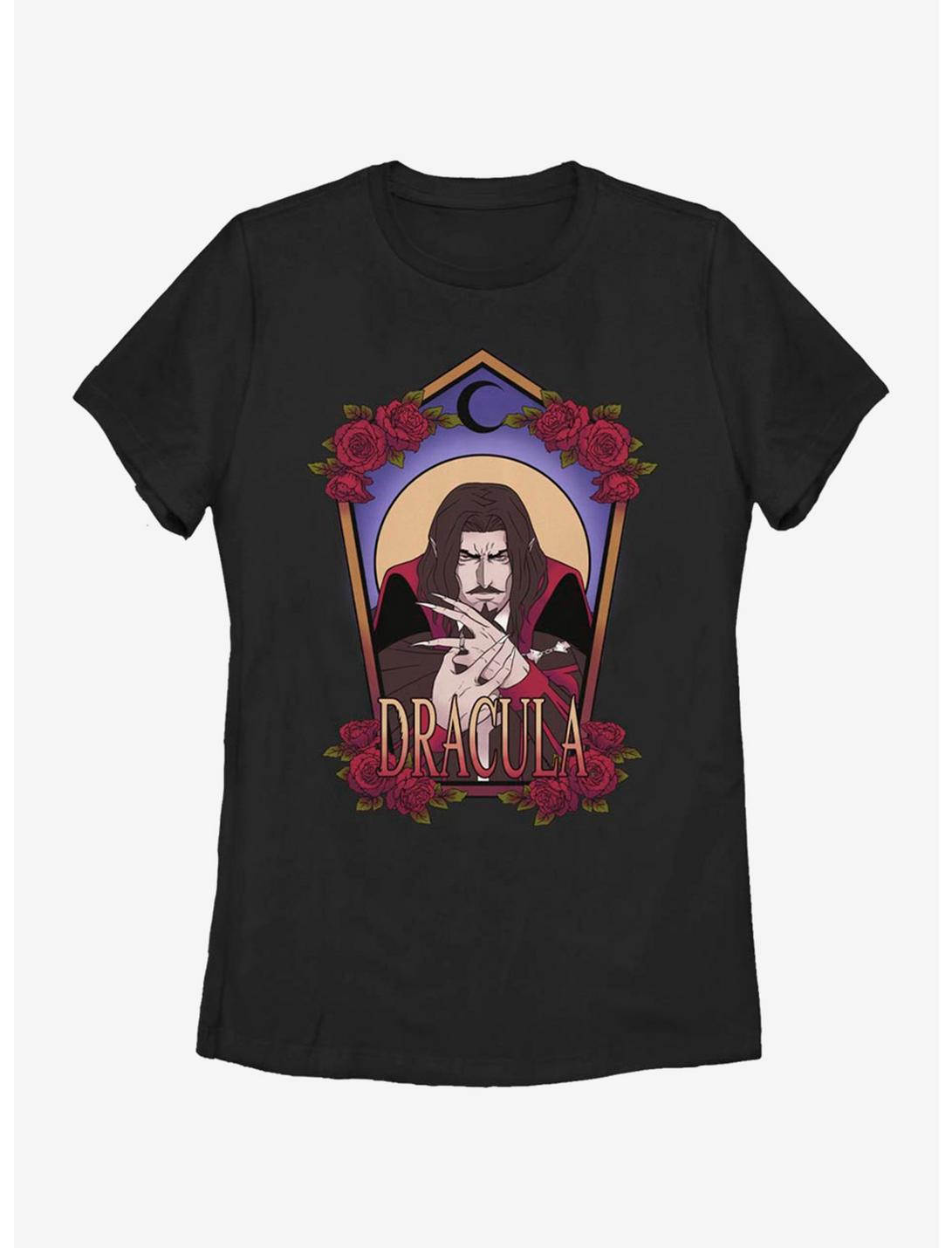 Castlevania Dracula Art Nouveau Womens T-Shirt, BLACK, hi-res