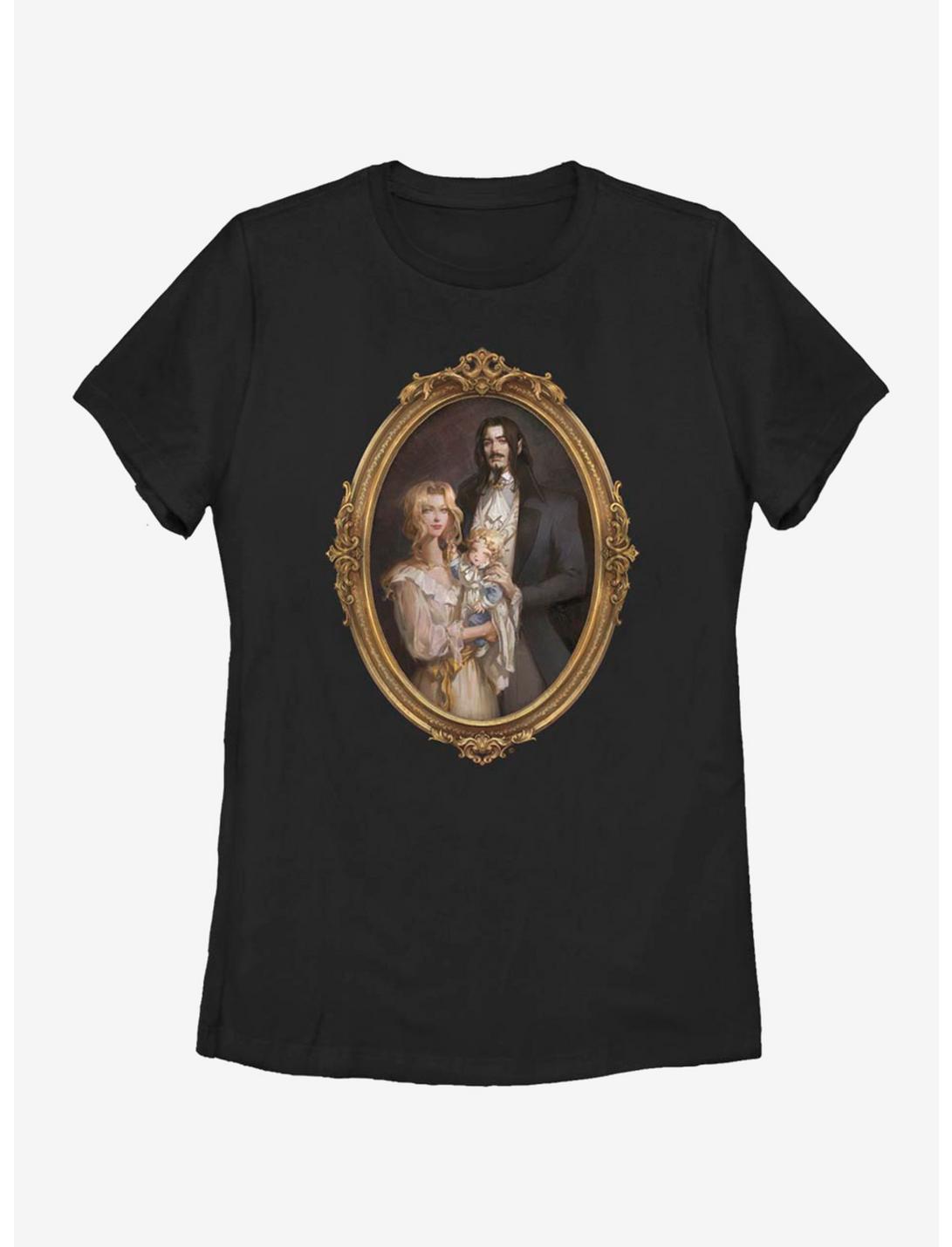 Castlevania Family Portrait Womens T-Shirt, BLACK, hi-res