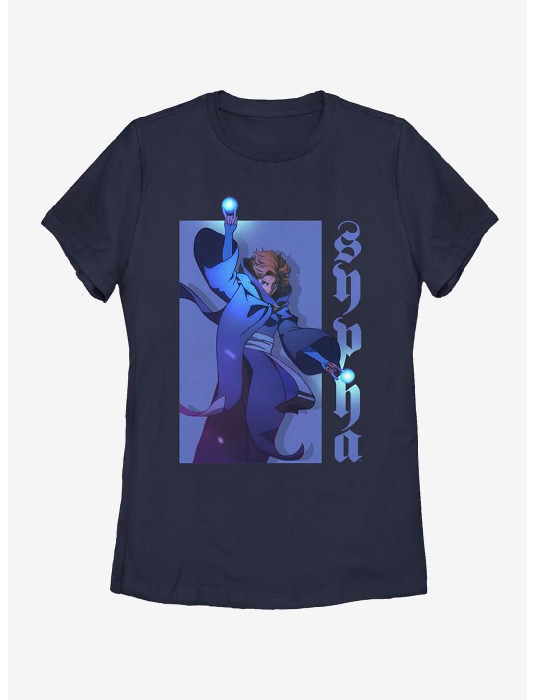 Castlevania Hero Sypha Womens T-Shirt, NAVY, hi-res