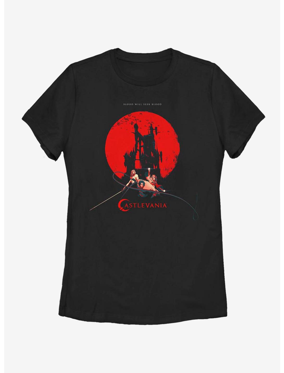 Castlevania Hero Weaponsa Womens T-Shirt, BLACK, hi-res