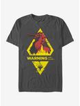 Magic: The Gathering Warning Sign T-Shirt, CHARCOAL, hi-res