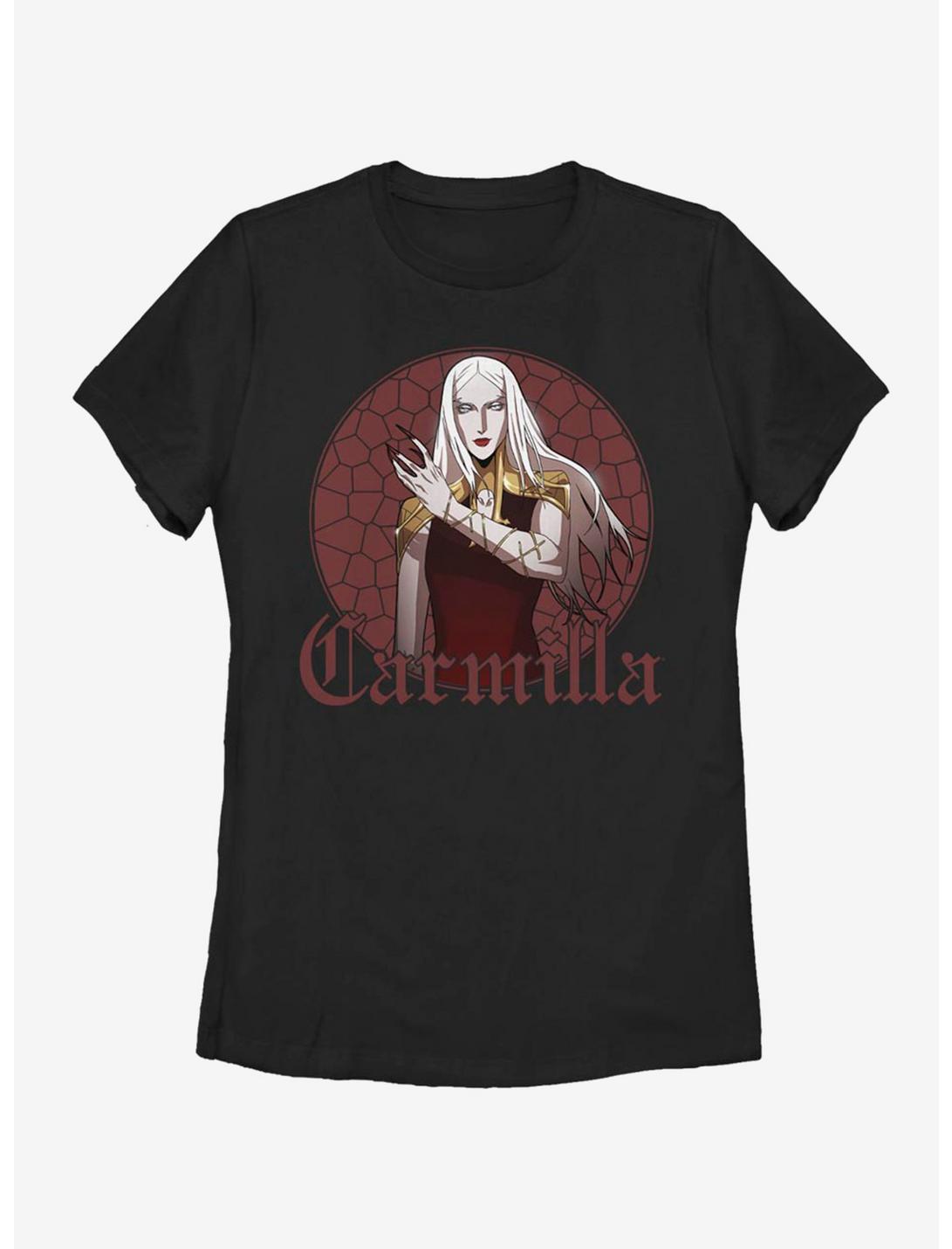 Castlevania Stained Glass Carmilla Womens T-Shirt, BLACK, hi-res