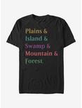 Magic: The Gathering Land Stack T-Shirt, BLACK, hi-res