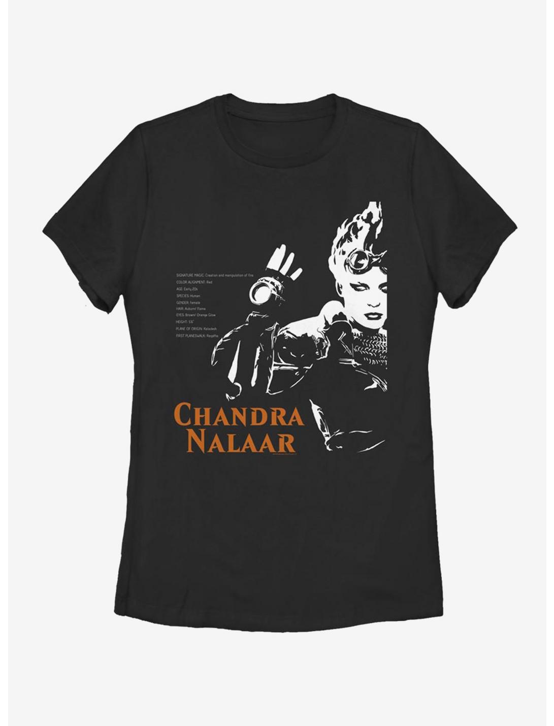Magic: The Gathering Chandra Stats Womens T-Shirt, BLACK, hi-res