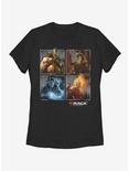 Magic: The Gathering Character Four Up Womens T-Shirt, BLACK, hi-res