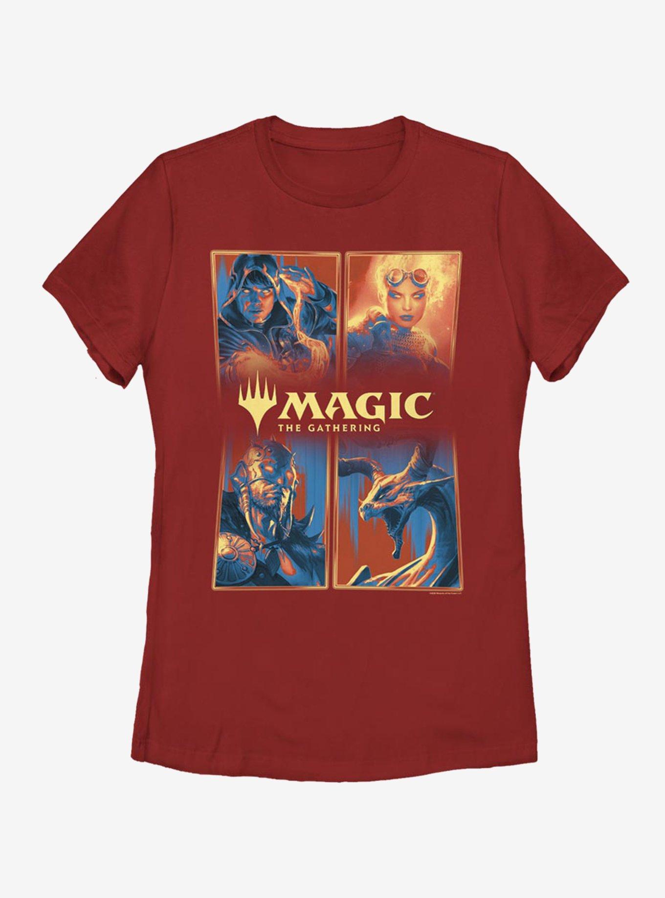 Magic: The Gathering Four Chars Womens T-Shirt, RED, hi-res