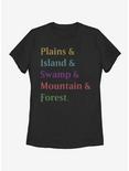 Magic: The Gathering Land Stack Womens T-Shirt, BLACK, hi-res