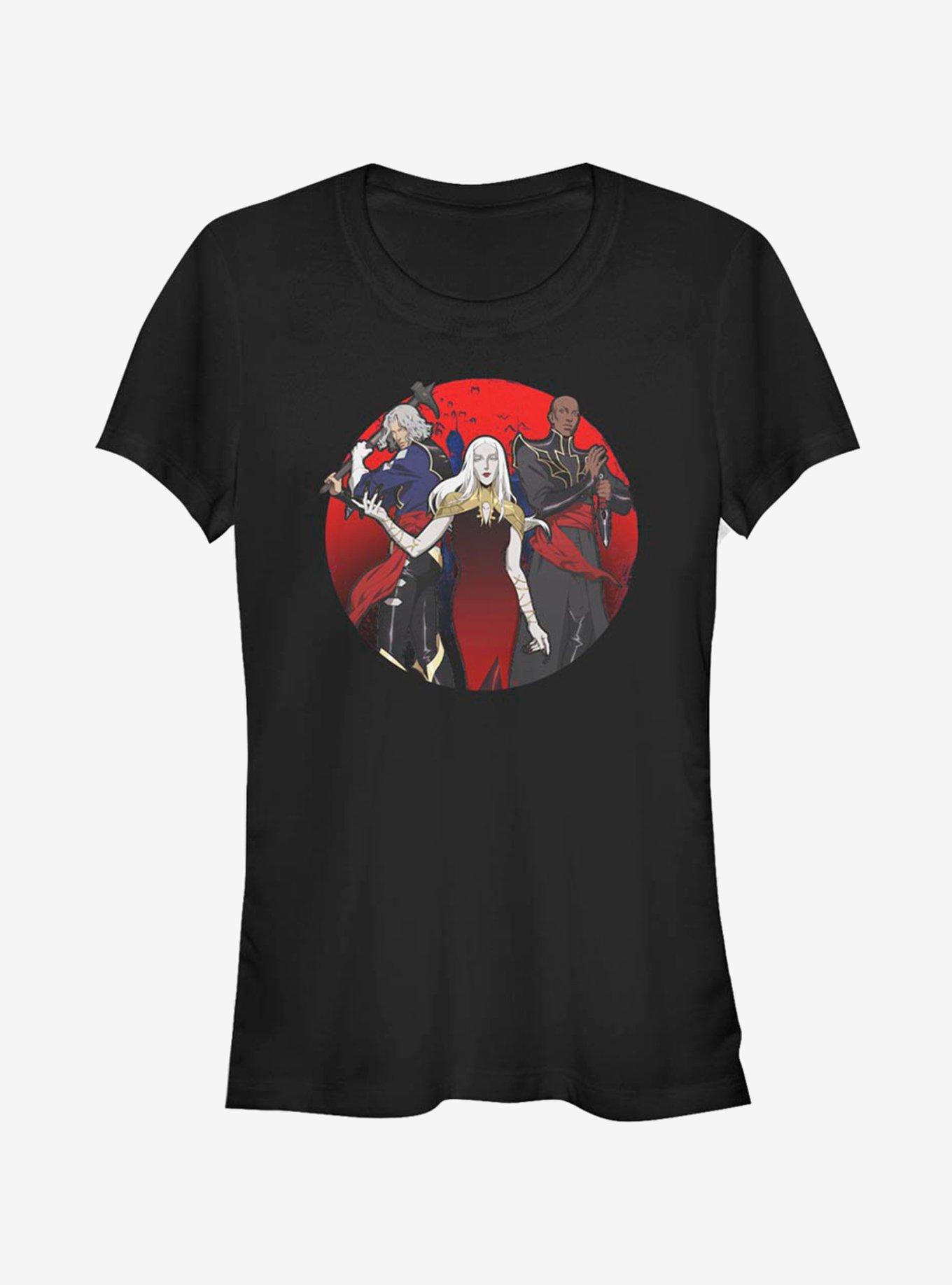Castlevania Carmilla Group Girls T-Shirt, BLACK, hi-res