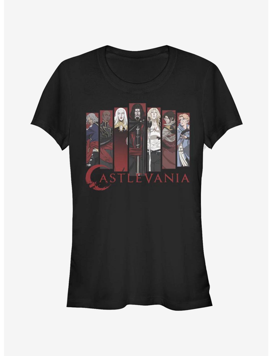 Castlevania Characters Girls T-Shirt, BLACK, hi-res