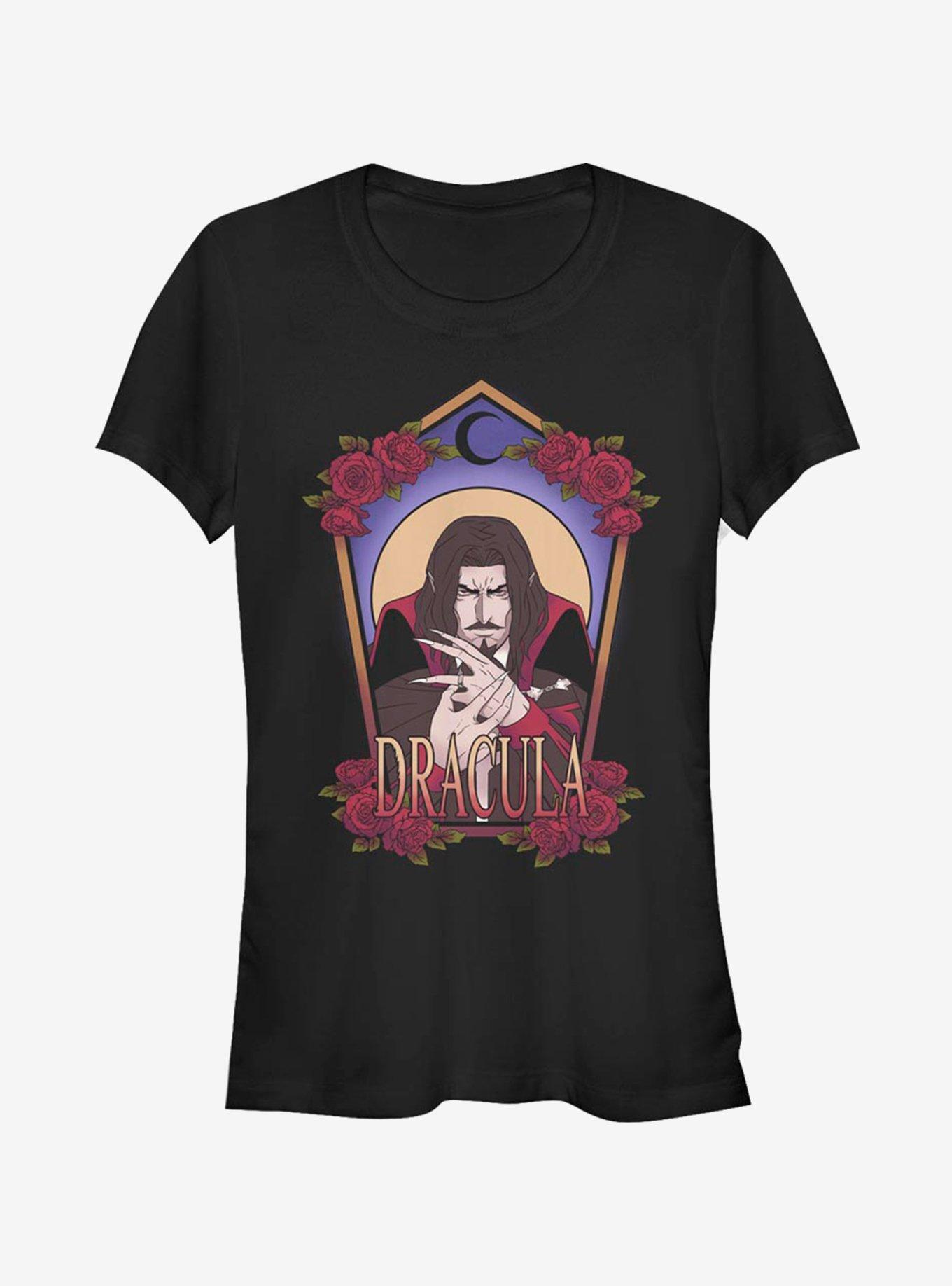 Castlevania Dracula Art Nouvea Girls T-Shirt, BLACK, hi-res