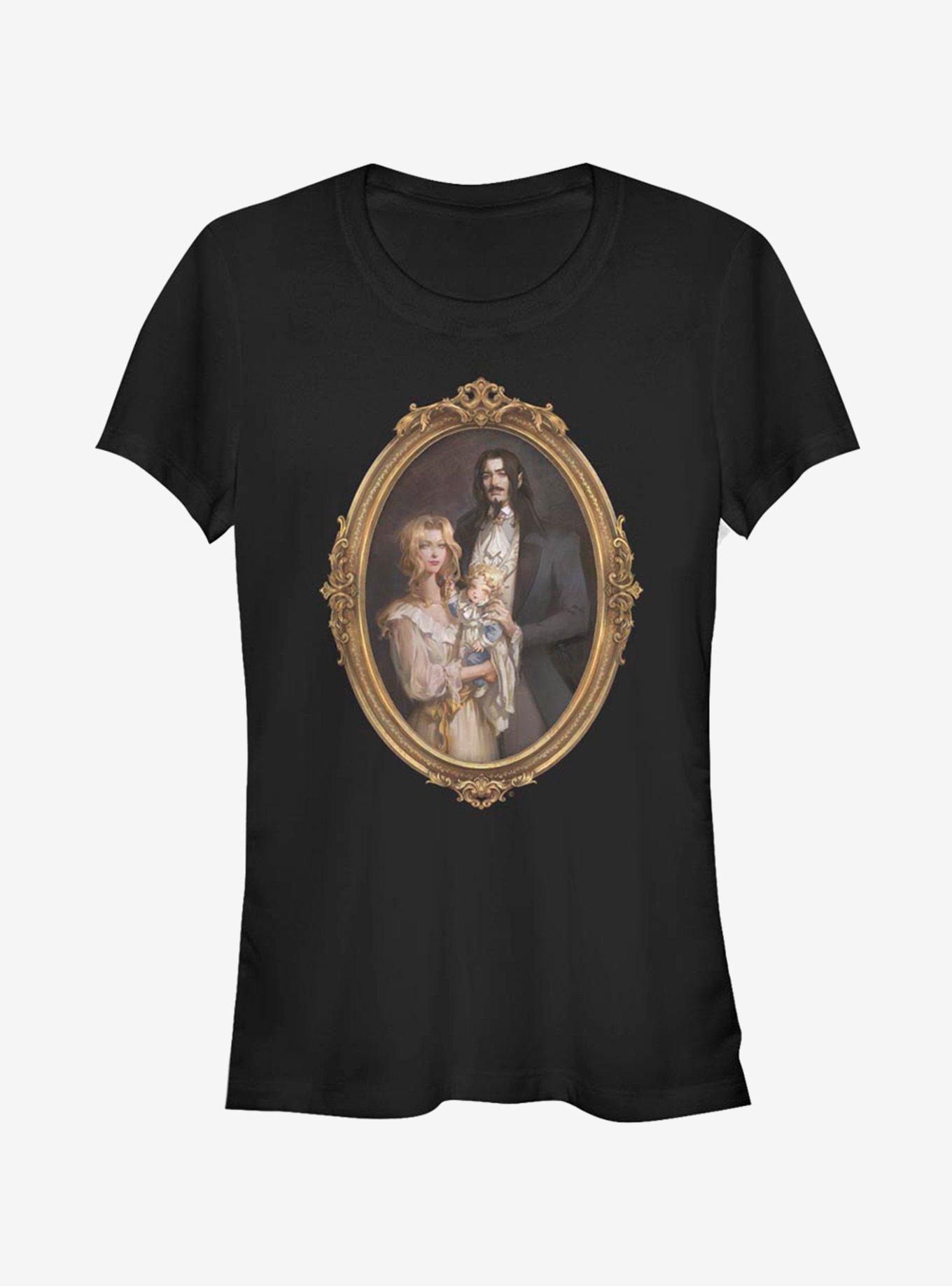 Castlevania Family Portrait Girls T-Shirt, BLACK, hi-res
