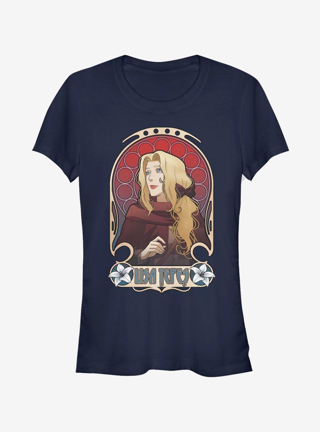 Castlevania Lisa Nouveau Girls T-Shirt, NAVY, hi-res