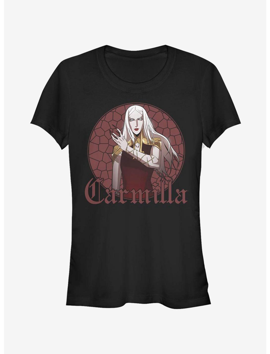 Castlevania Stained Glass Carmilla Girls T-Shirt, BLACK, hi-res
