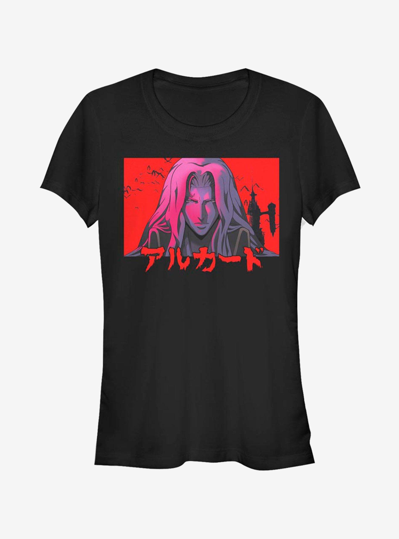 Castlevania Sunset Alucard Girls T-Shirt, BLACK, hi-res