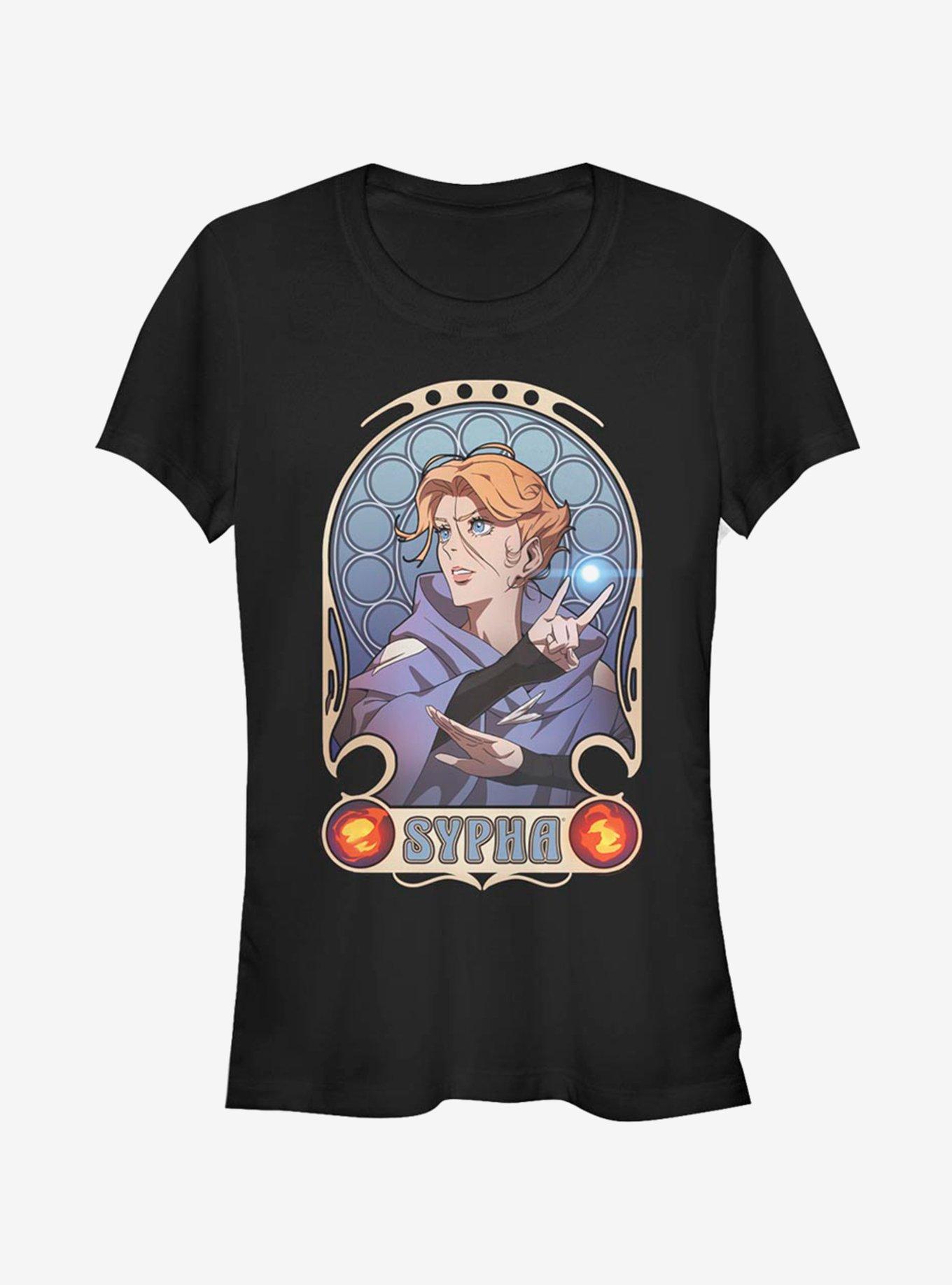 Castlevania Sypha Nouveau Girls T-Shirt, BLACK, hi-res