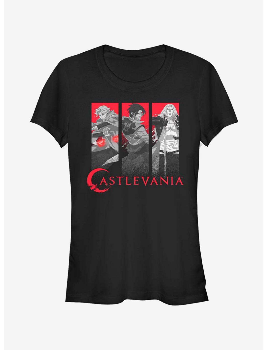 Castlevania Trio Box Up Girls T-Shirt, BLACK, hi-res