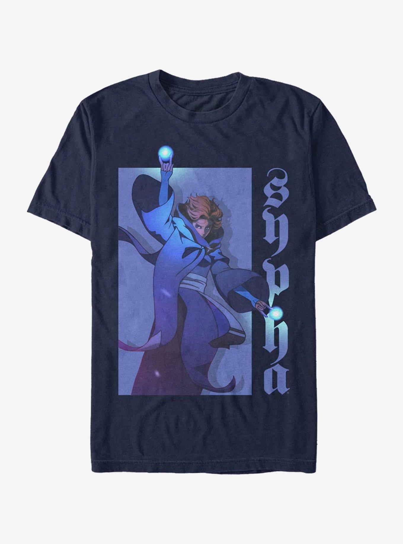 Castlevania Hero Sypha T-Shirt, NAVY, hi-res