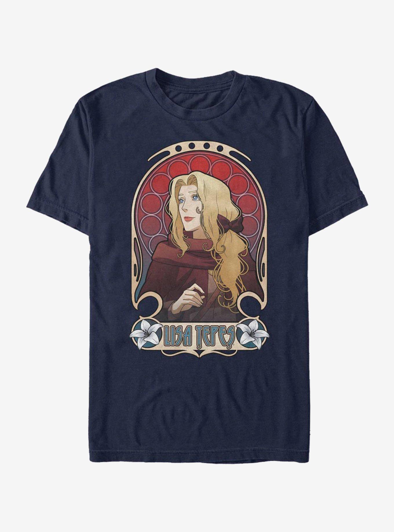 Castlevania Lisa Nouveau T-Shirt, NAVY, hi-res