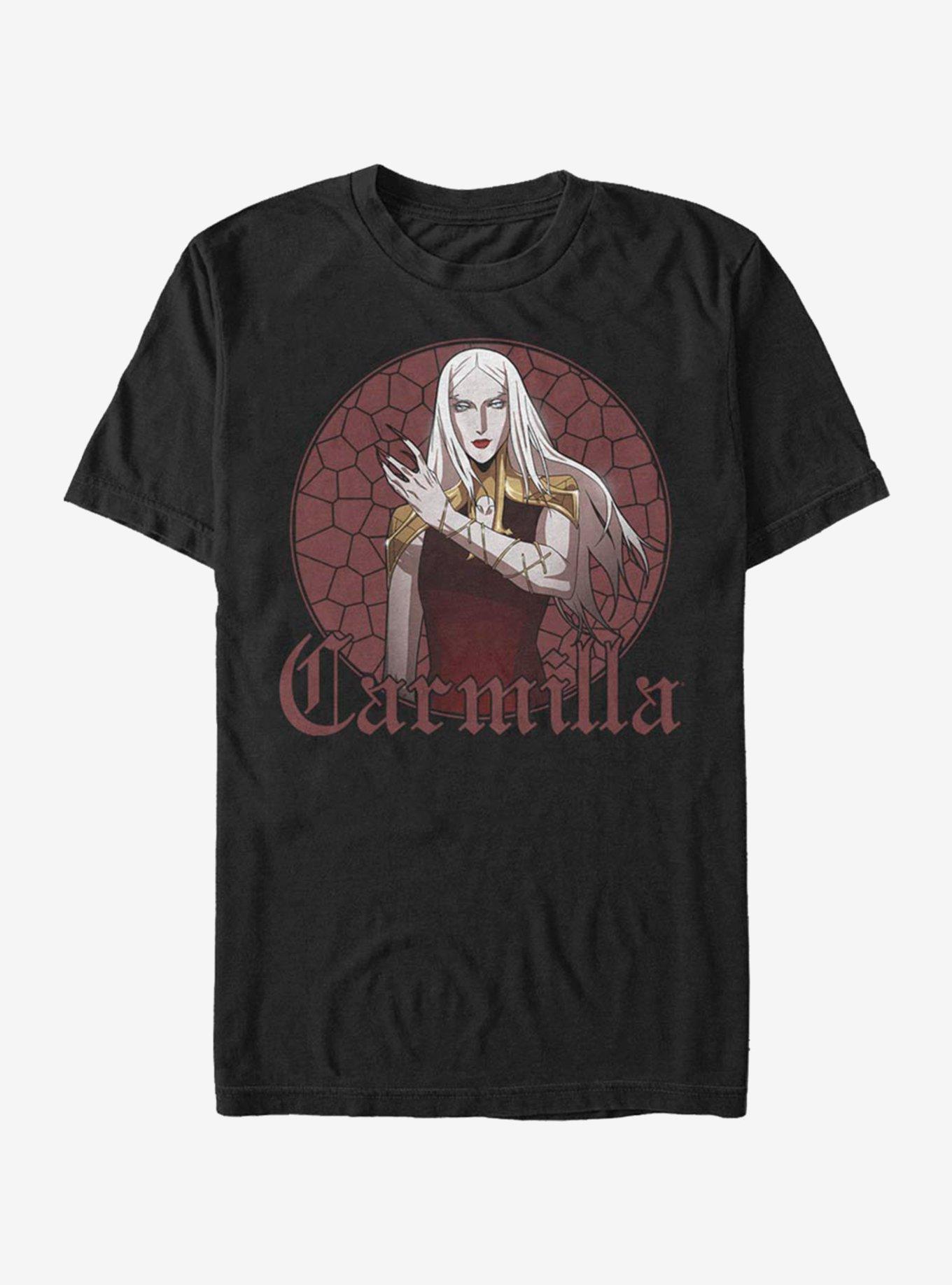 Castlevania Stained Glass Carmilla T-Shirt, BLACK, hi-res