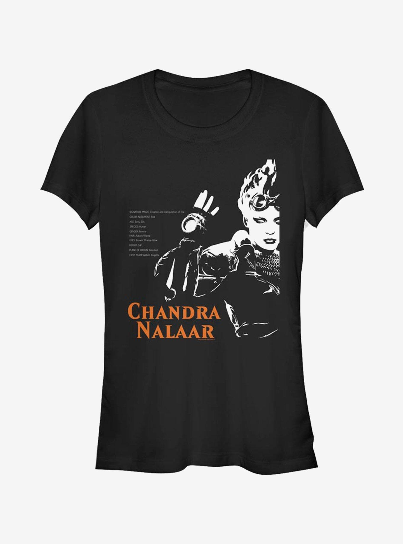 Magic: The Gathering Chandra Stats Girls T-Shirt, BLACK, hi-res